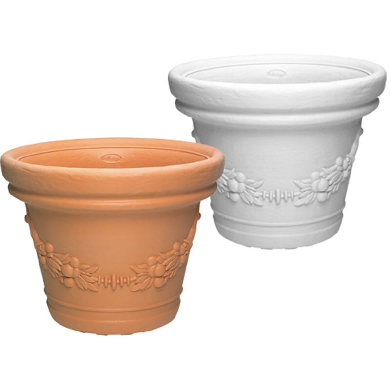 foto del prodotto vaso gdm eilos in resina di martino 35xh28 cm bianco