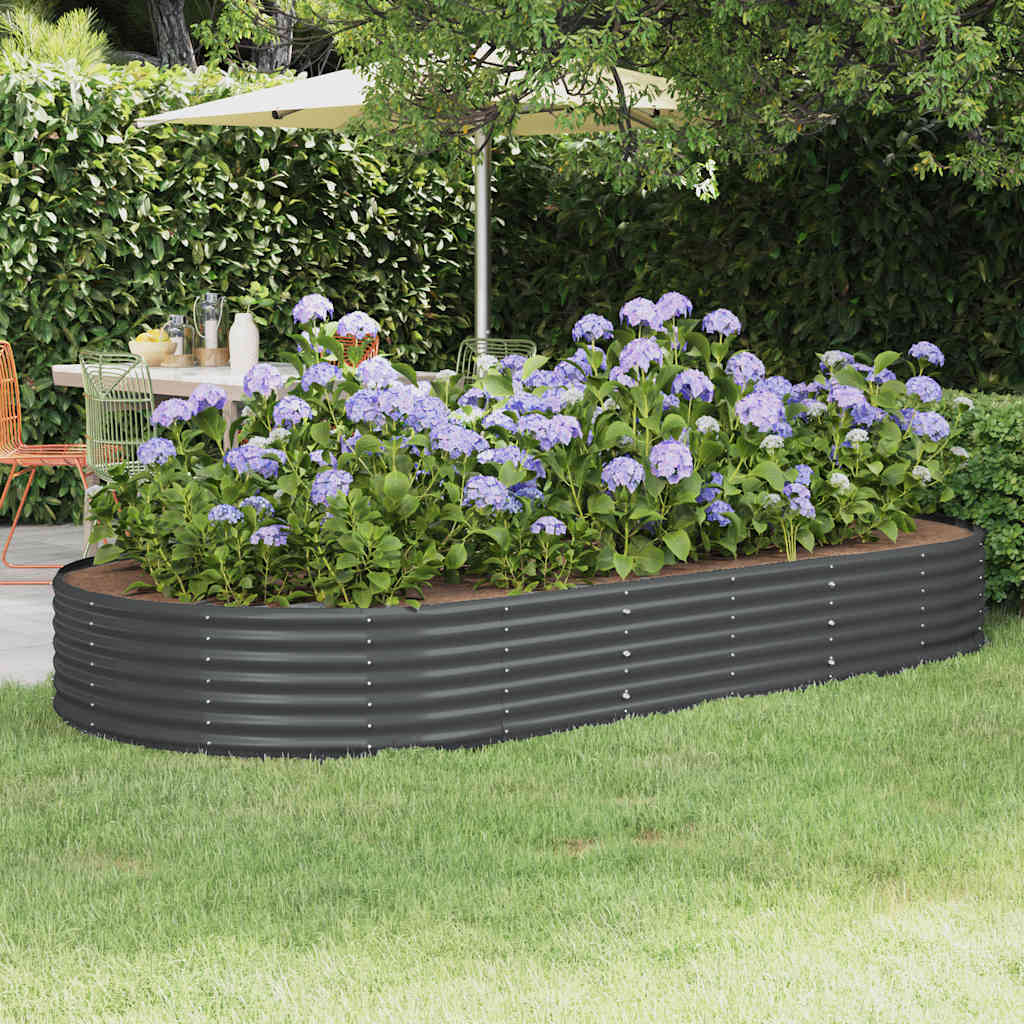 foto del prodotto vaso giardino acciaio verniciato polvere 296x140x36cm antracite cod mxl 67417