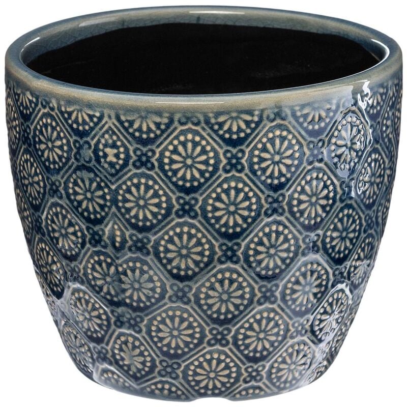 foto del prodotto vaso in ceramica d14cm blu atmosphera cr ateur d int rieur