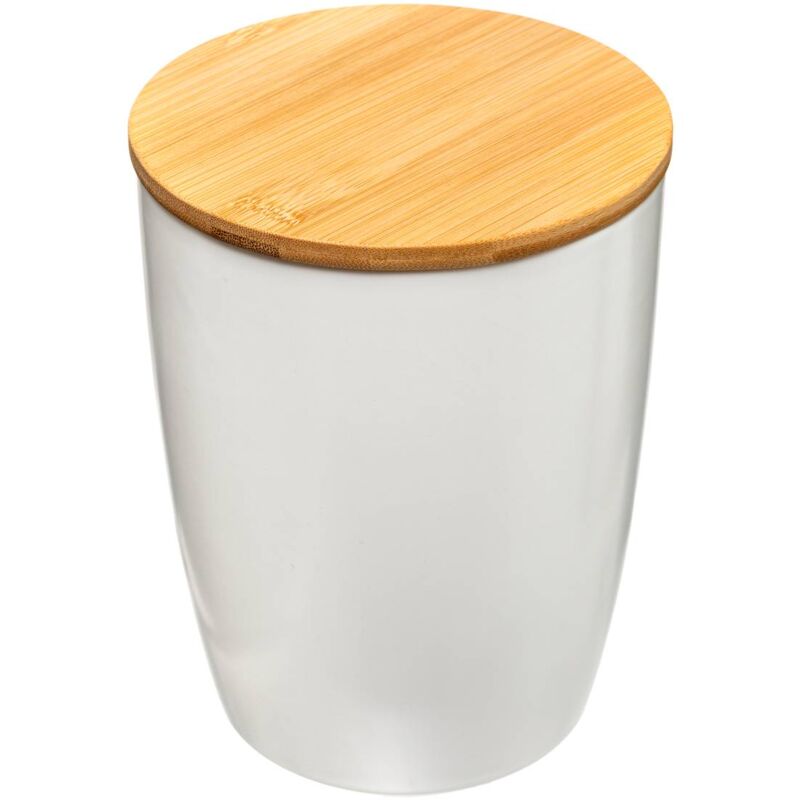 foto del prodotto vaso in ceramica seramik con coperchio in bamb 1,5l bianco 5five
