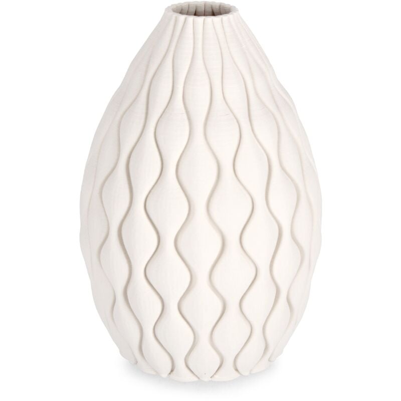 foto del prodotto vaso in ceramica stmpata in 3d kylo beige 19x h28 cm