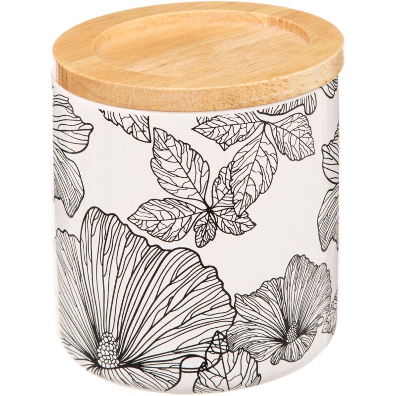 foto del prodotto vaso in cotone blackflora bianco e nero 5five
