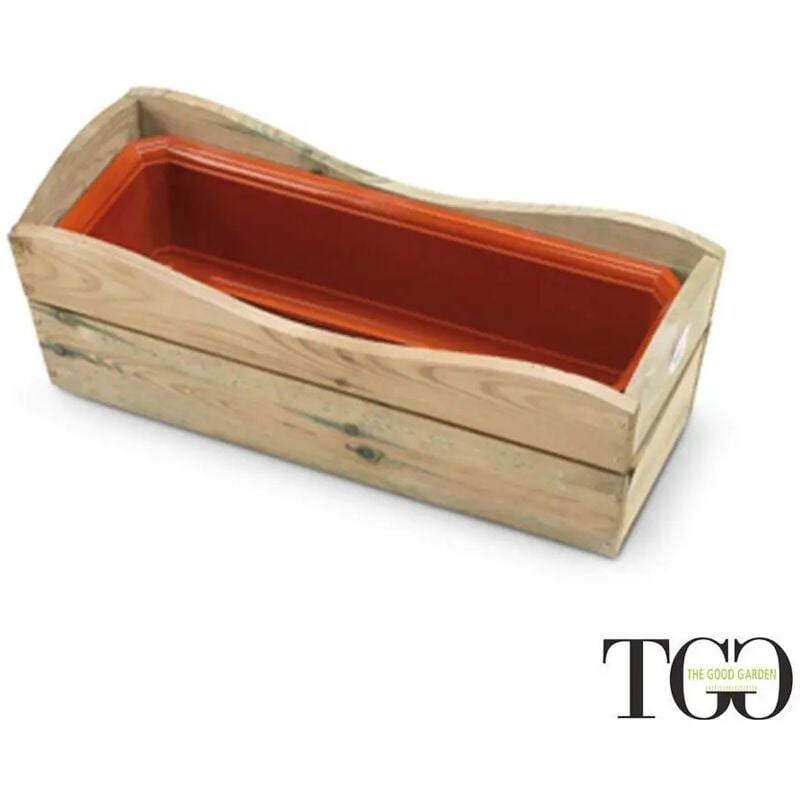foto del prodotto vaso in legno per esterno sound naturale 21x54x19 cm