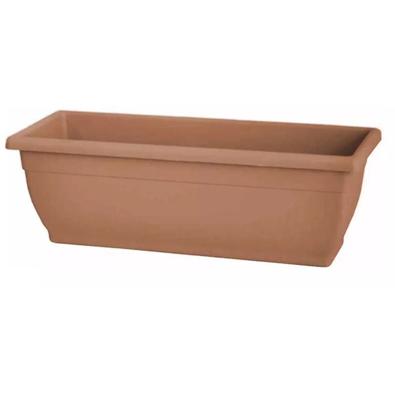 foto del prodotto vaso in plastica rettangolare terracotta 30cm