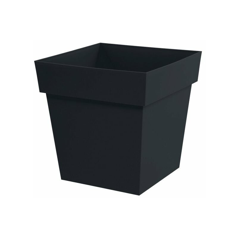 foto del prodotto vaso in plastica tuscany l.39 x p.39 x h.39 cm grigio antracite eda