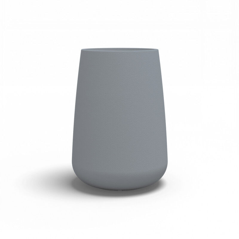 foto del prodotto vaso in polimero monacis goccia top cromia grigio diam. 43 h 75cm.