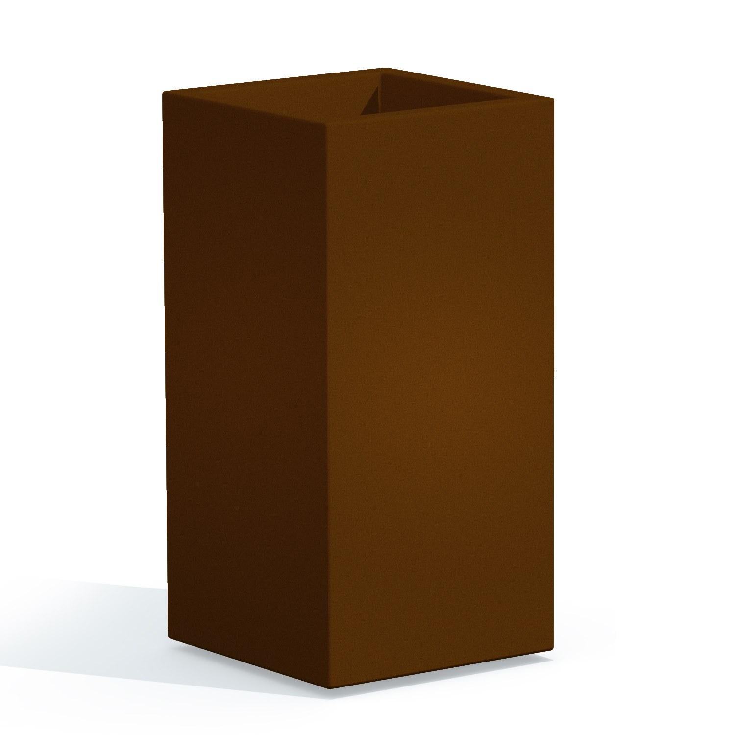foto del prodotto vaso in resina cm h80 40x40 cm colore bronzo mod. cube top