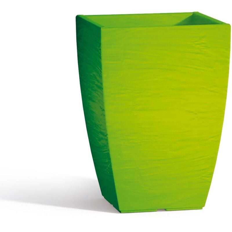 foto del prodotto vaso in resina mod. aloe quadrato 27x27 cm h 40 verde