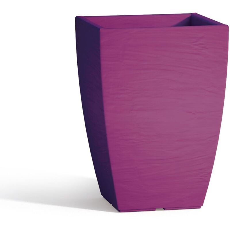 foto del prodotto vaso in resina mod. aloe quadrato 27x27 cm h 40 viola