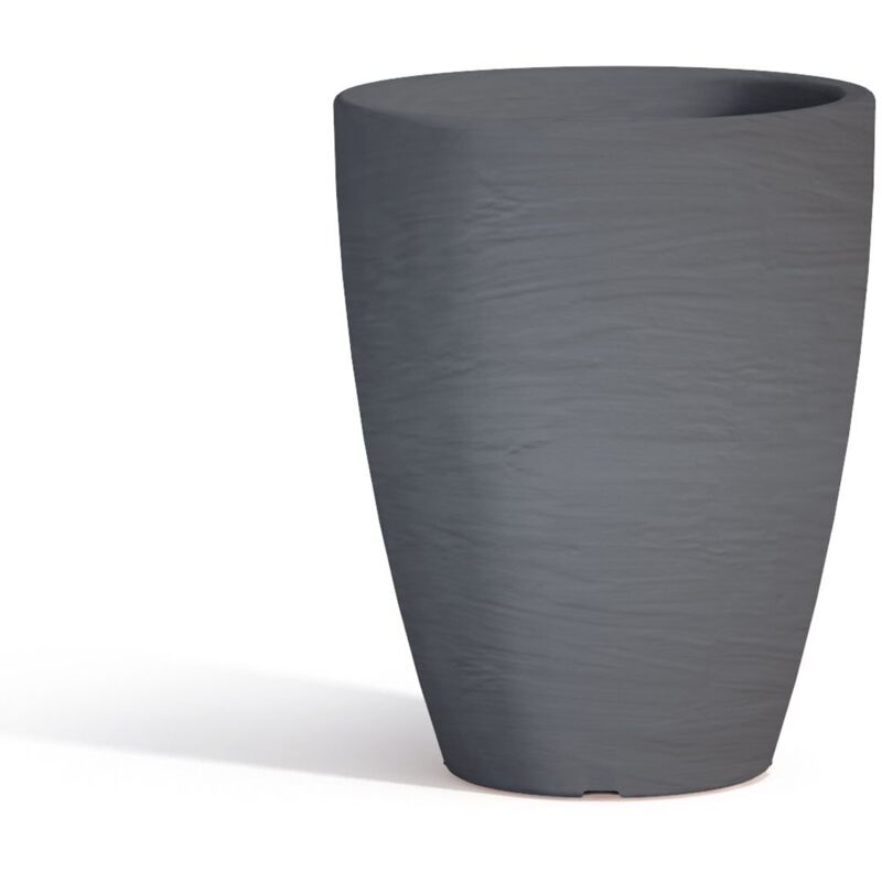 foto del prodotto vaso in resina mod. aloe tondo 30 cm h 38 grigio