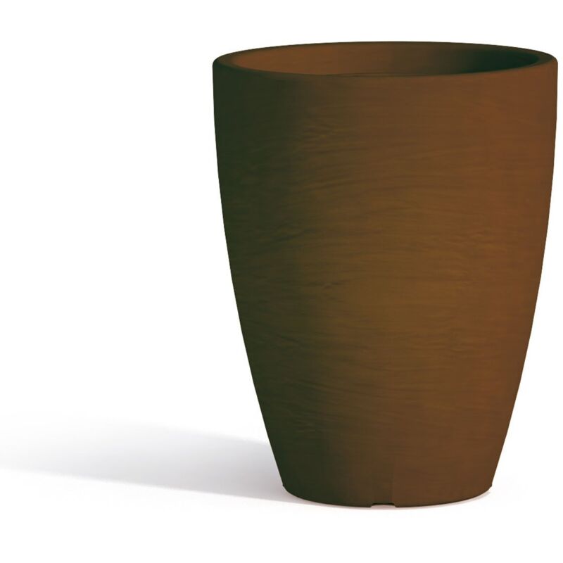 foto del prodotto vaso in resina mod. aloe tondo 30 cm h 38 marrone
