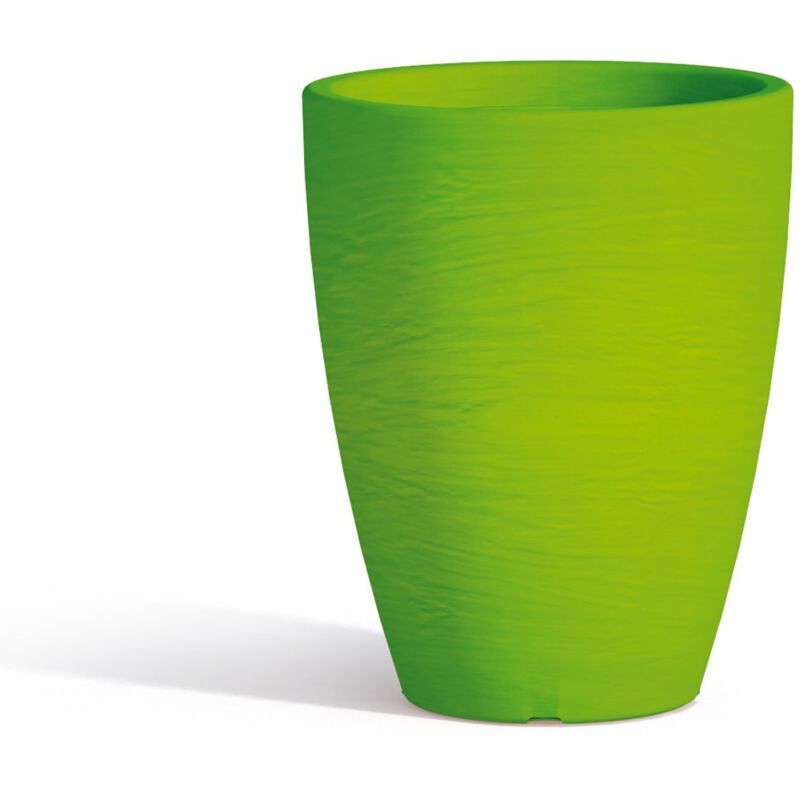 foto del prodotto vaso in resina mod. aloe tondo 30 cm h 38 verde