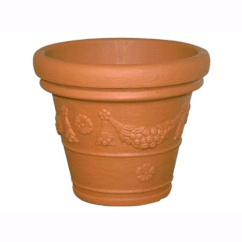 foto del prodotto vaso in resina mod. conca tropea colore impruneta 67xh. 52 cm. con decoro