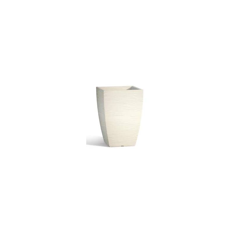 foto del prodotto vaso in resina monacis adone square h 37 cm. vari colori colore avorio