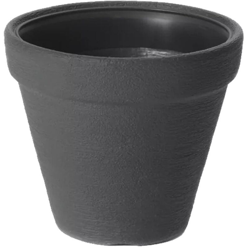 foto del prodotto vaso in resina nero finitura pietra prosperplast gea dbc - 58xh47 cm
