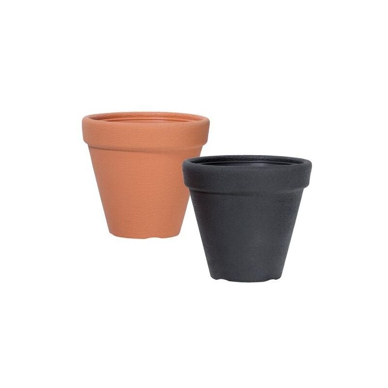 foto del prodotto vaso in resina terracotta finitura pietra prosperplast gea dbc - 35xh30 cm