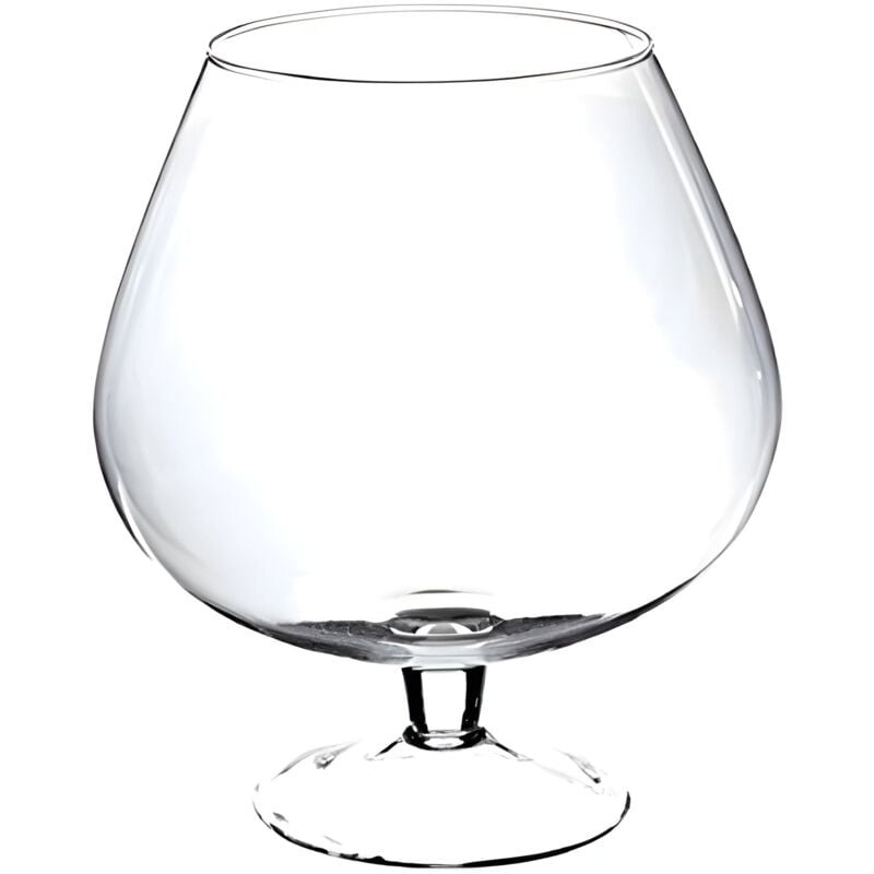foto del prodotto vaso in vetro cognac trasparente decorazione vintage per fiori e piante da 19 cm x 22h cm