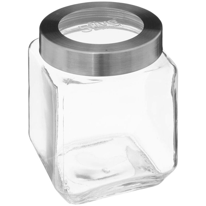foto del prodotto vaso in vetro con coperchio in acciaio miro 1,2l 5five