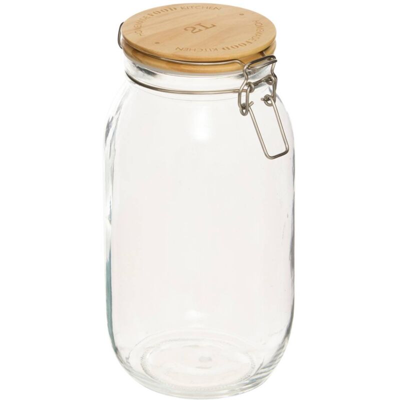 foto del prodotto vaso in vetro con coperchio in pino wording 2l 5five