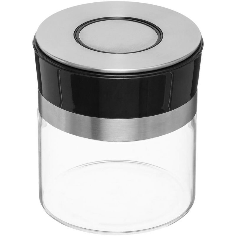 foto del prodotto vaso in vetro da 0,7l pusheat con coperchio a pressione in acciaio inox 5five