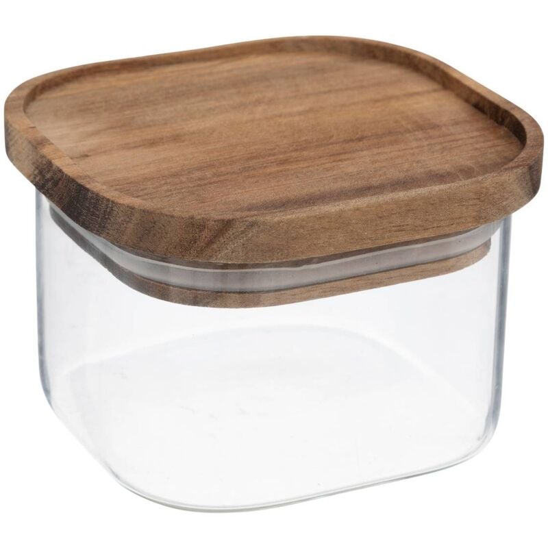 foto del prodotto vaso in vetro hermet da 0,4l con coperchio ermetico in acacia 5five