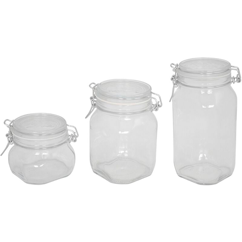 foto del prodotto vaso in vetro per conserve alimenti con chiusura ermetica ' fido boccacci -500 ml / confezione da 6 pezzi