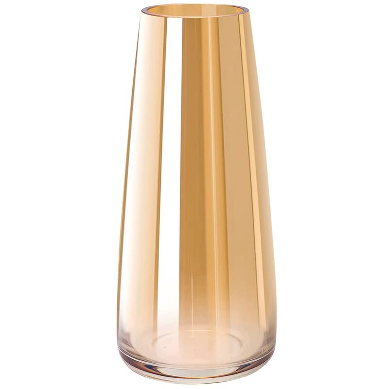 foto del prodotto vaso in vetro senza piombo, vaso in erba della pampa, vaso in stile minimalista da 22 cm