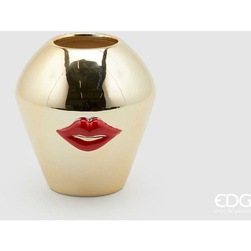 foto del prodotto vaso kiss oro 14xh15cm addobbi natale decor design casa