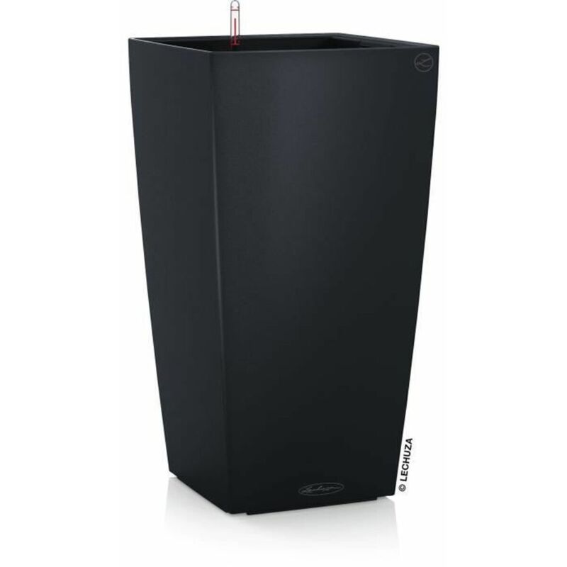 foto del prodotto vaso lechuza 40 x 40 x 75 cm nero lavagna polipropilene plastica