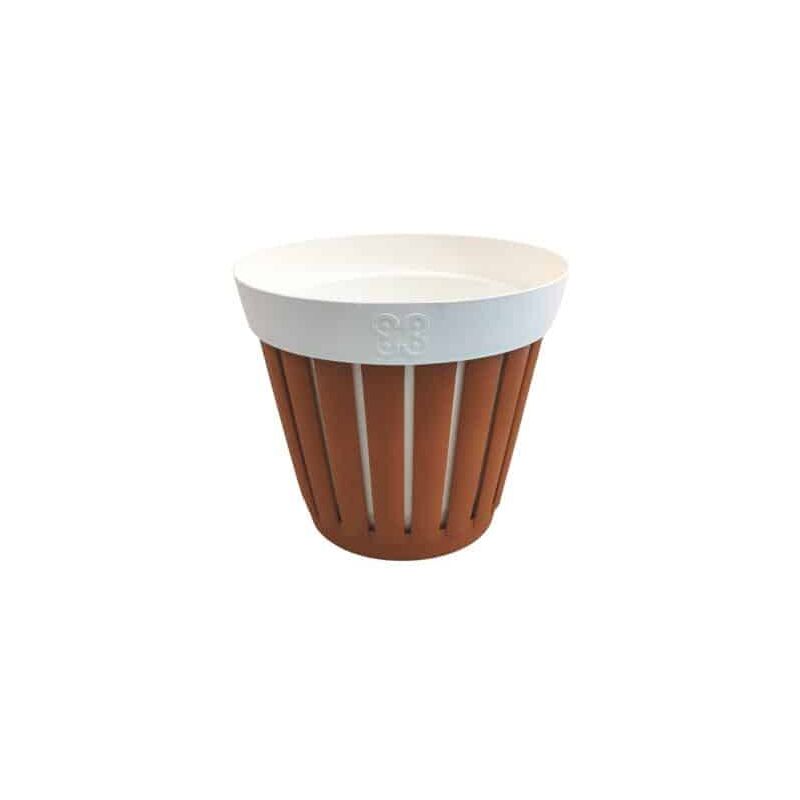foto del prodotto vaso linea kreta d25 bianco terracotta ecoplast