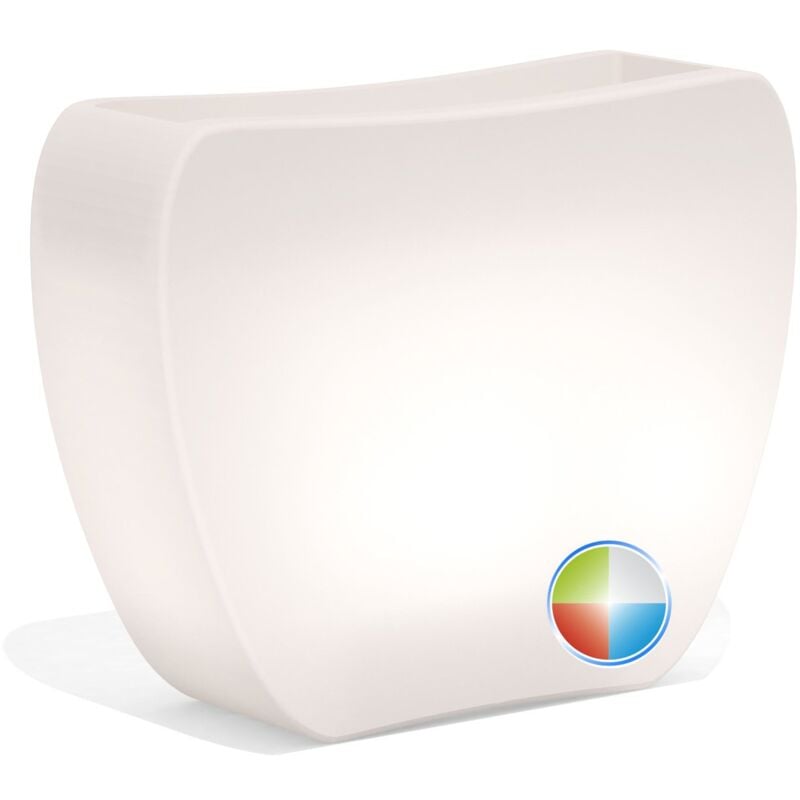 foto del prodotto vaso luminoso lampada giardino da esterno 57x31 h 80 mod. heart led led multicolor batteria solare