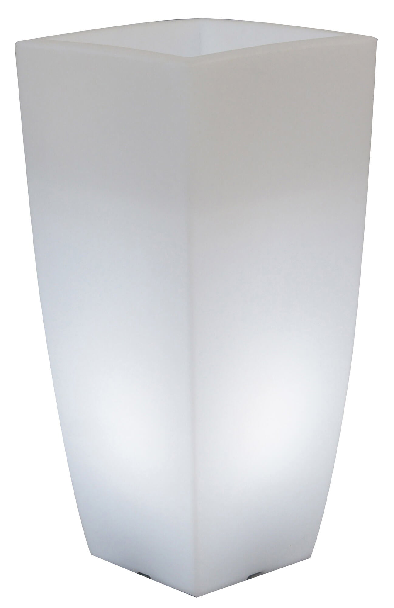 foto del prodotto vaso luminoso quadrato 33x33x70 cm bauer home light ghiaccio e bianco