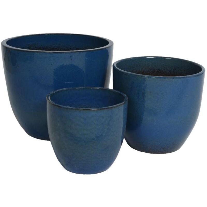 foto del prodotto vaso matteo smaltato blu formato piccolo