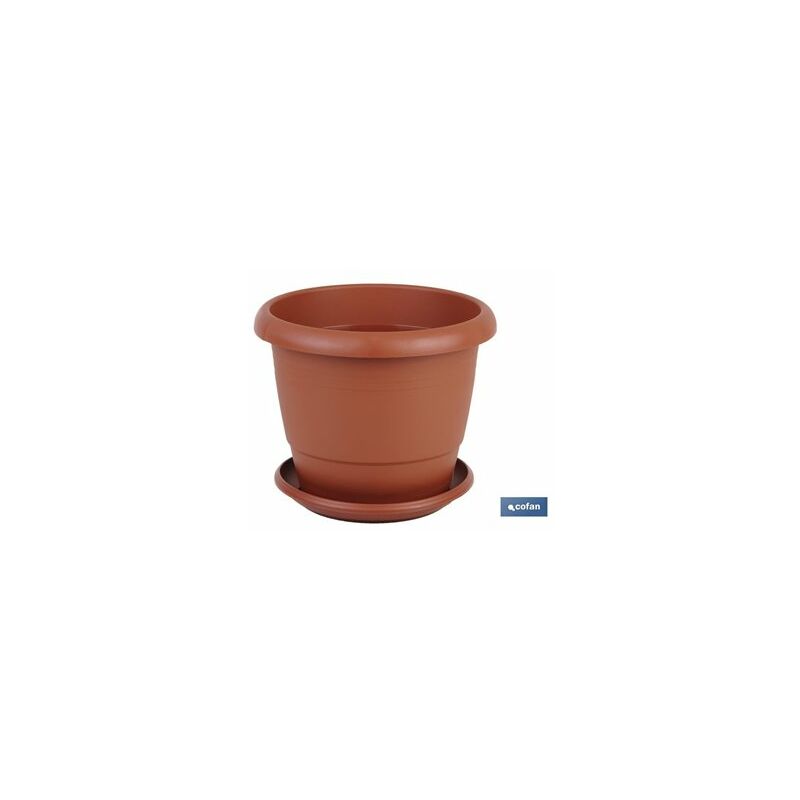 foto del prodotto vaso modello gardenia marrone 22x18 piatto 18,5cm