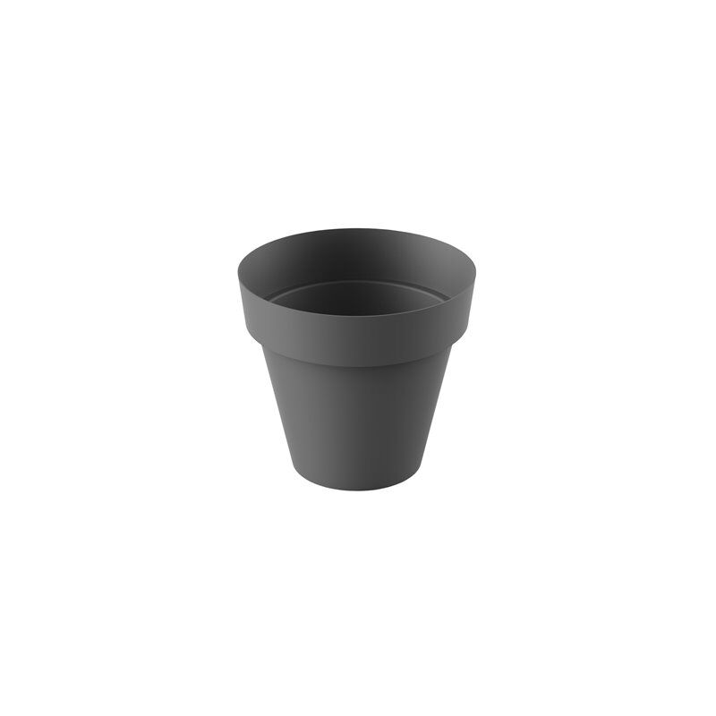 foto del prodotto vaso modello tes 18x15cm 2,5 litri in polipropilene grigio antracite