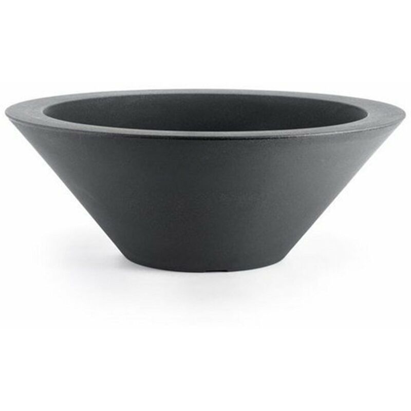 foto del prodotto vaso moderno ciotola schio essential in plastica da giardino per fiori e piante 100 cm antracite