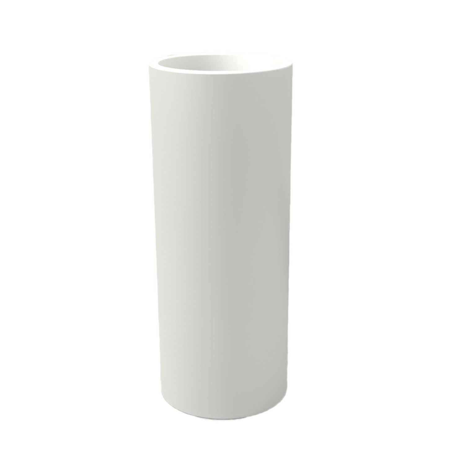 foto del prodotto vaso moderno in resina tondo h 90 35 bianco modello barocco