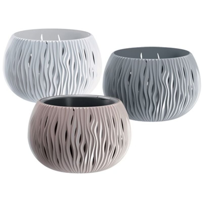 foto del prodotto vaso nike dsk con decorazione tridimensonale prosperplast 37xh22 cm white