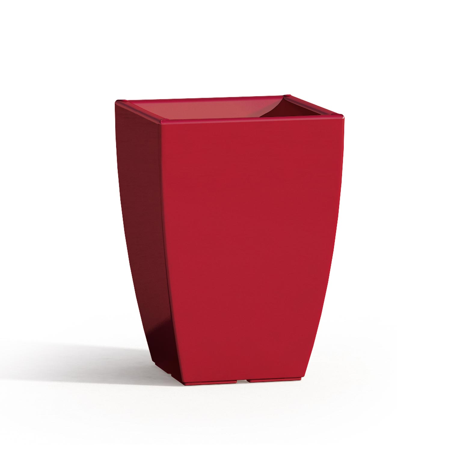 foto del prodotto vaso parodia resina quadrato rosso h50 33x33cm
