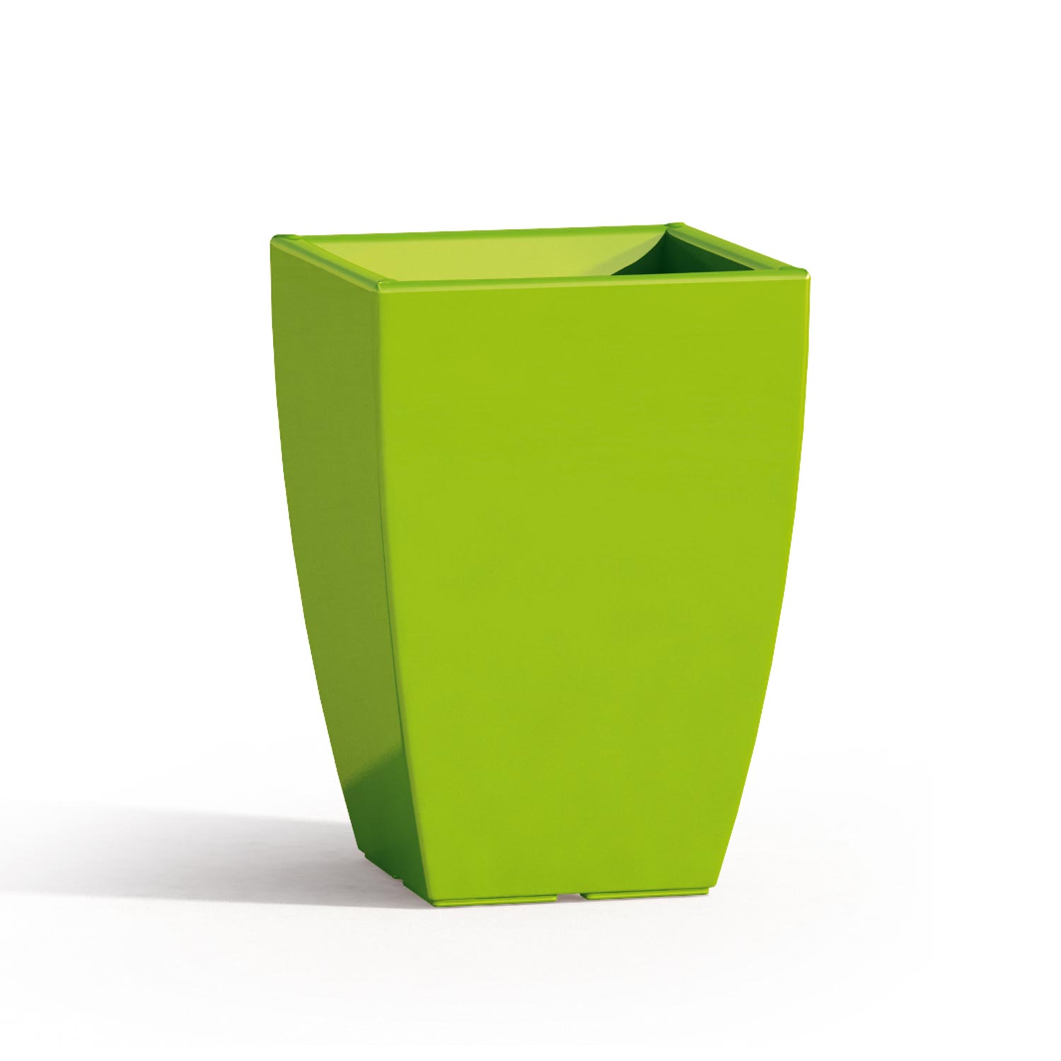 foto del prodotto vaso parodia resina quadrato verde h50 33x33cm