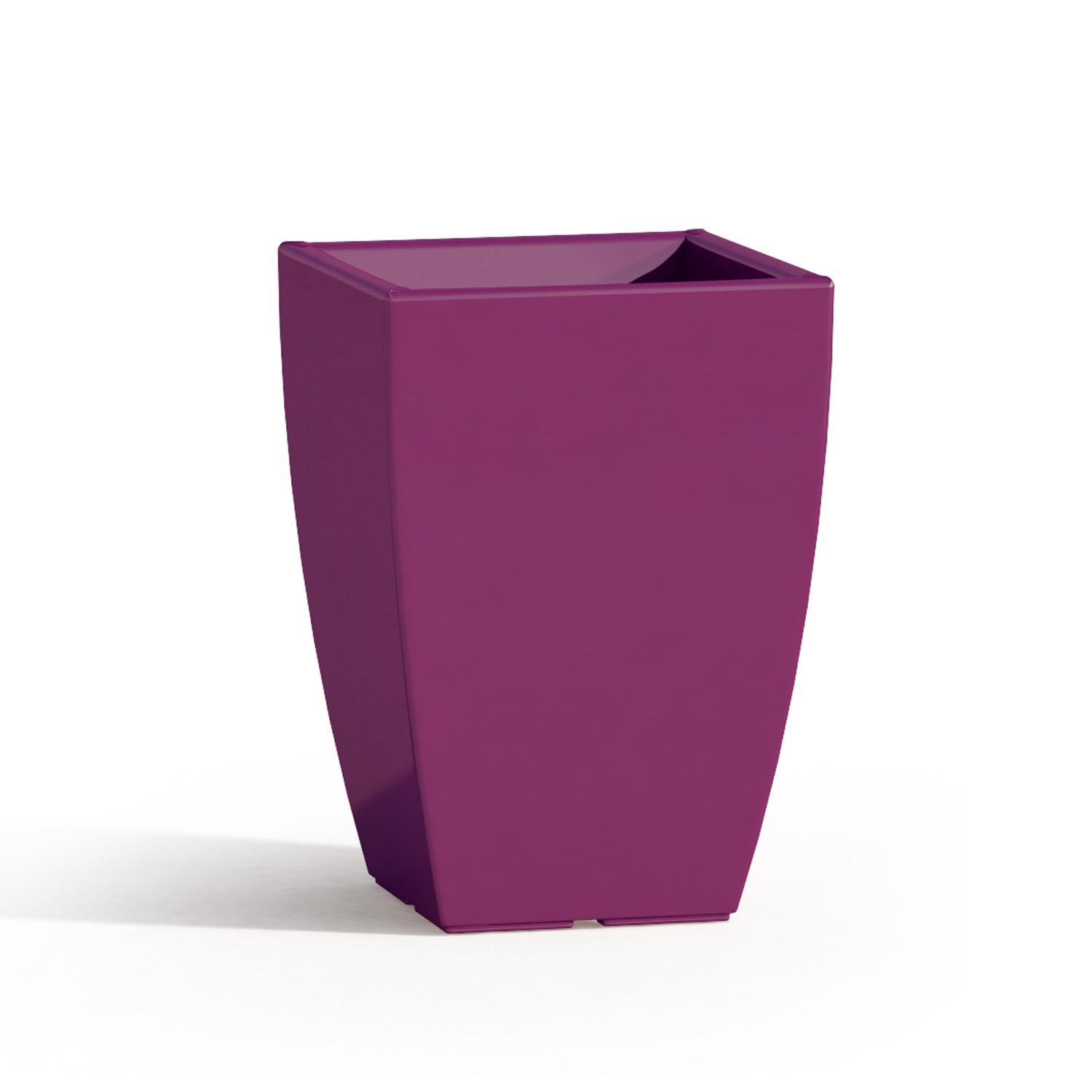foto del prodotto vaso parodia resina quadrato viola h50 33x33cm