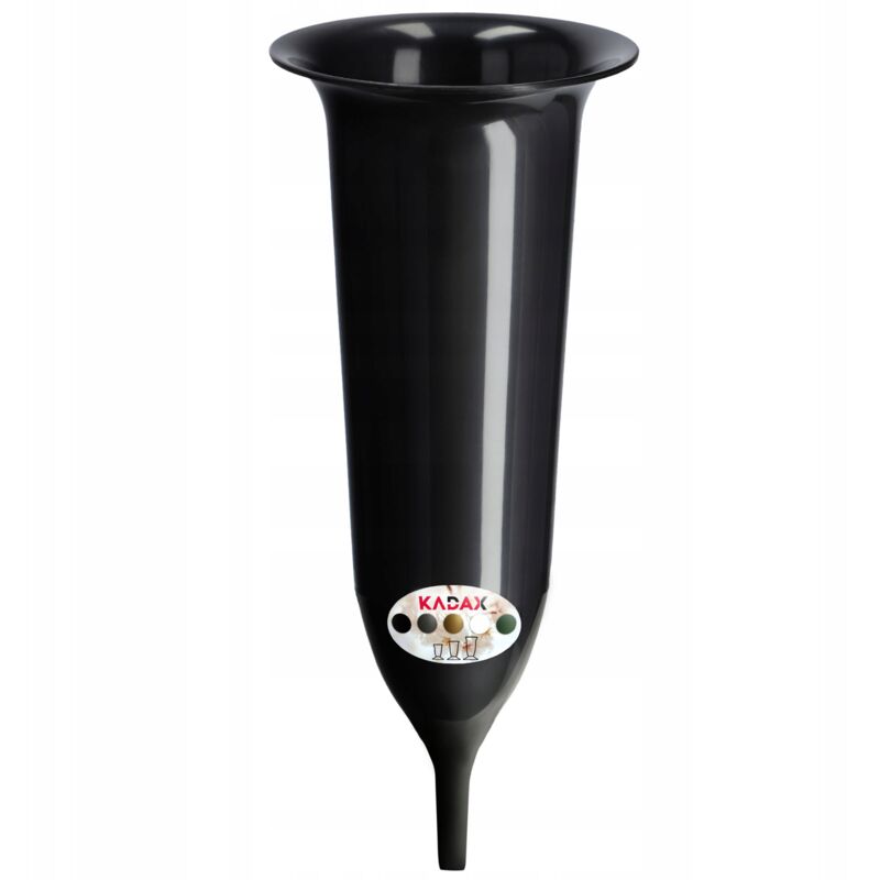 foto del prodotto vaso per fiale kadax per cimitero, 23 cm, fiori artificiali, punto guidato, lapide nera