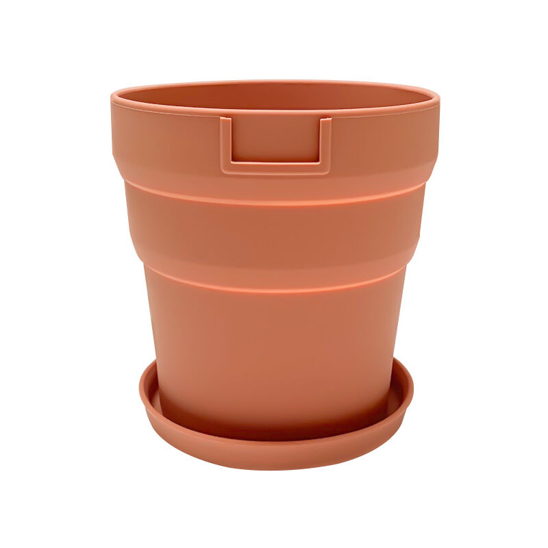 foto del prodotto vaso per fiori in silicone ecologico, riutilizzabile per la scrivania dell ufficio, anticaduta con vassoio, vaso per fiori pieghevole