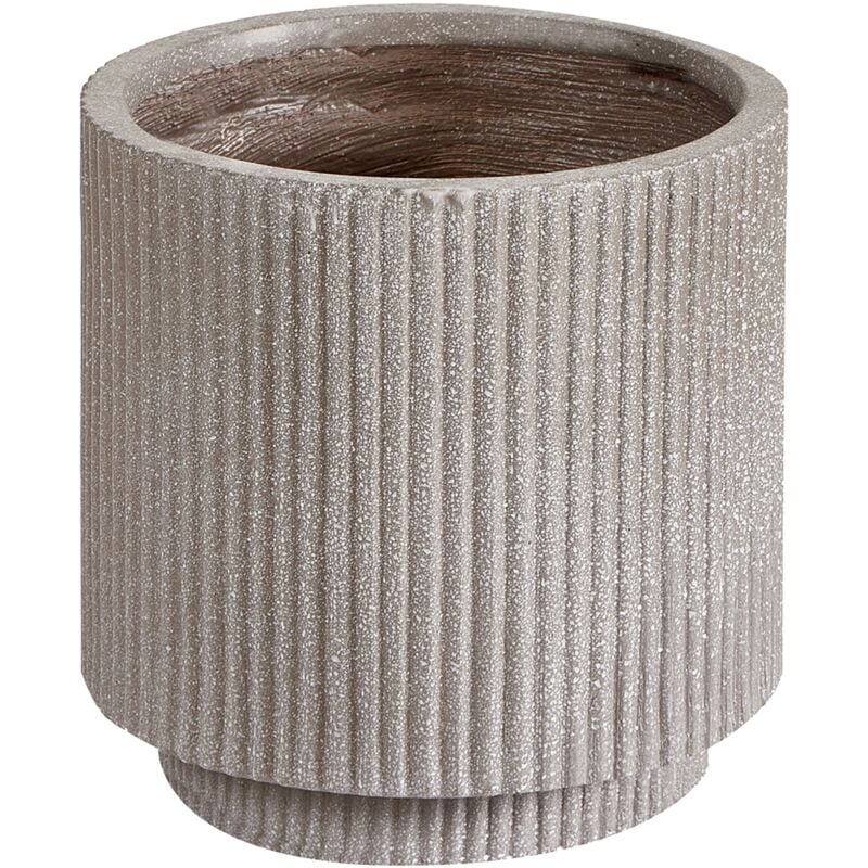foto del prodotto vaso per piante da giardino in fibra di argilla 24 x 24 x 24 cm giardino all aperto foro di drenaggio taupe daria