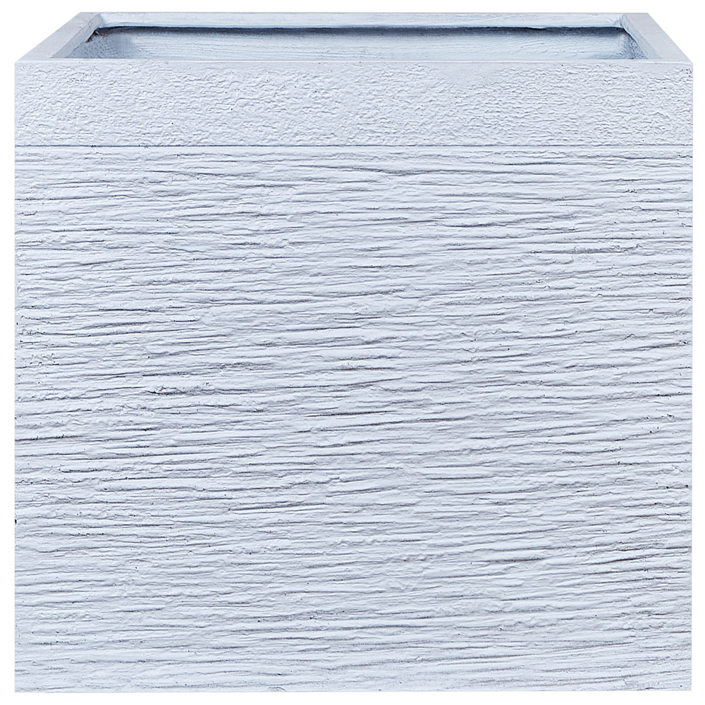foto del prodotto vaso per piante fioriera in fibra bianca solida quadrata 50 x 48 cm resistente ai raggi uv