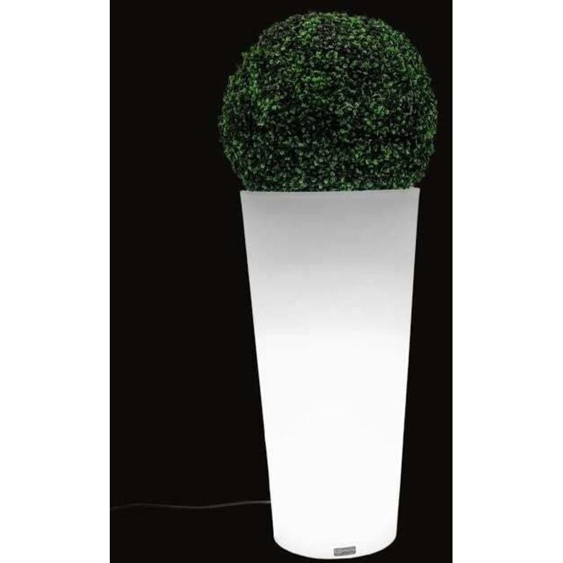 foto del prodotto vaso per piante - illuminazione a led - 85x40x40 cm - bianco