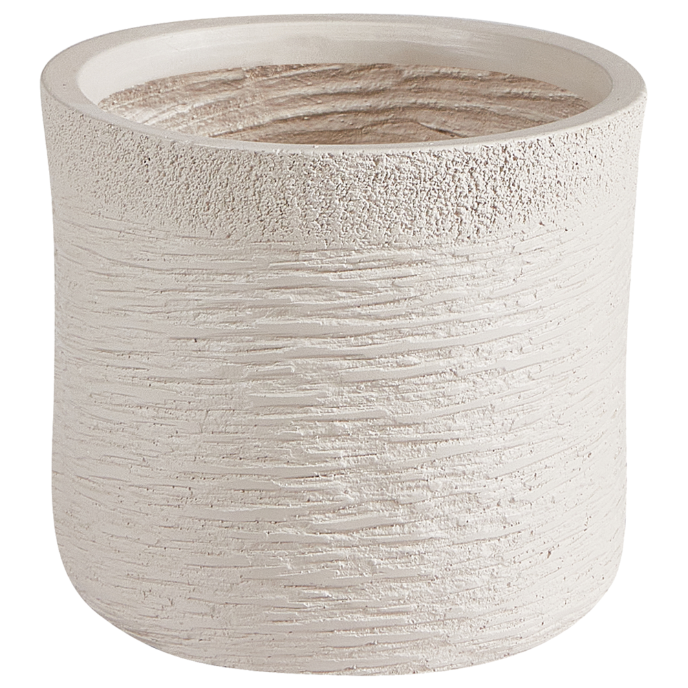 foto del prodotto vaso per piante in argilla beige 26 x 26 x 25 cm per interni ed esterni resistente alle intemperie