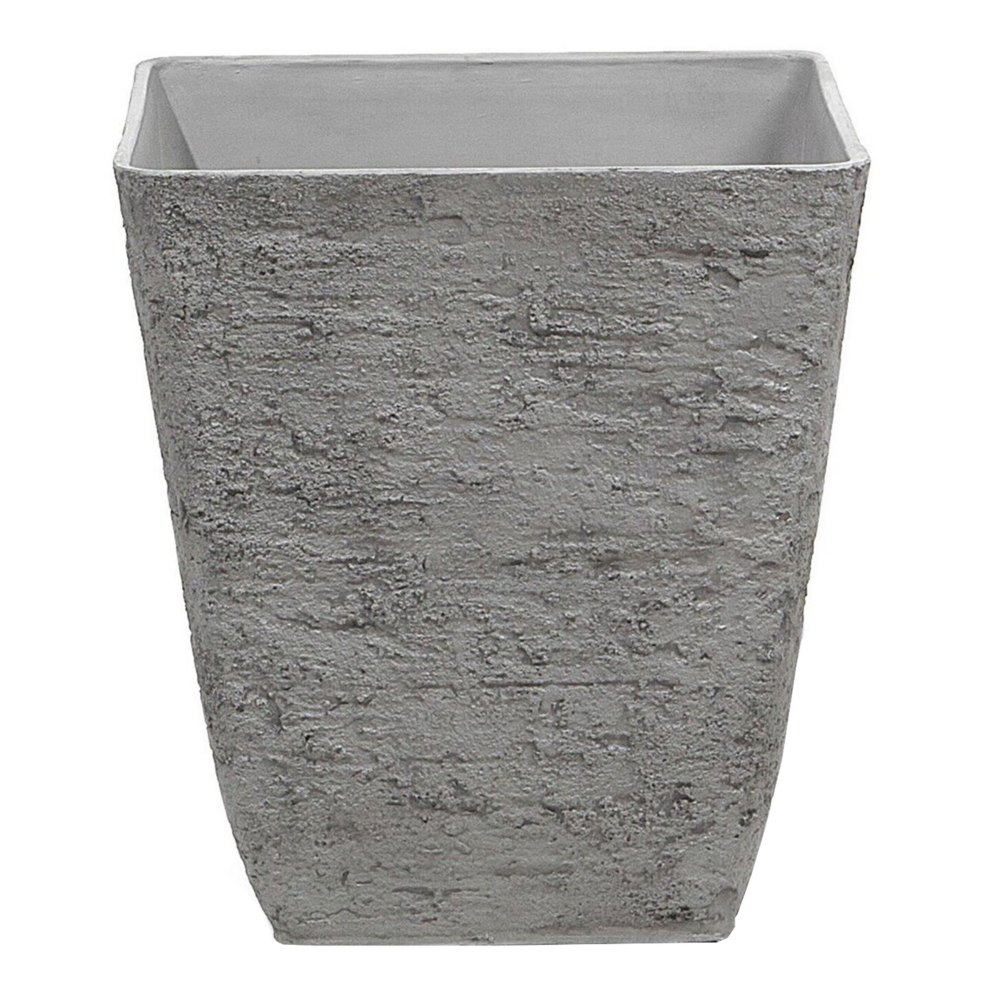 foto del prodotto vaso per piante in pietra grigia in poliresina 39 x 39 x 43 cm per interni ed esterni quadrato
