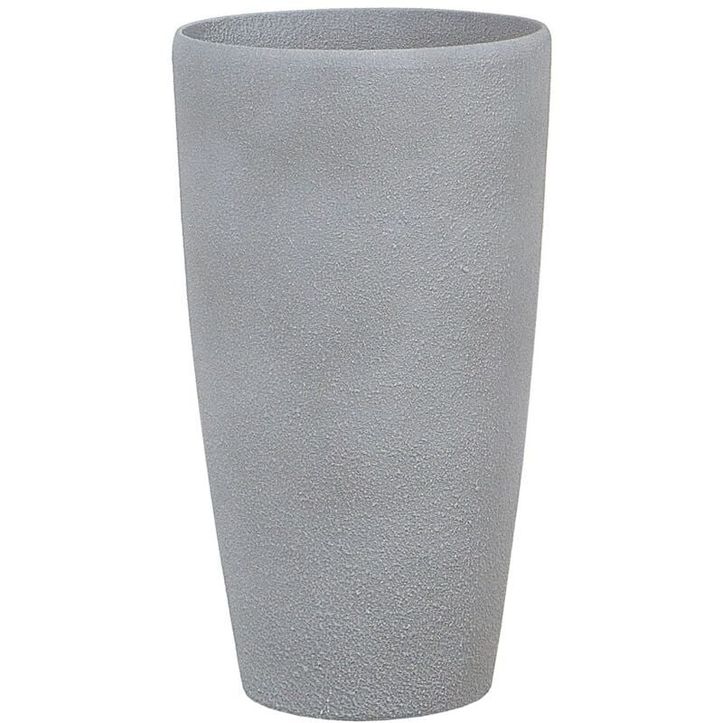 foto del prodotto vaso per piante in simil pietra grigio alto e moderno 58 x 31 cm abdera