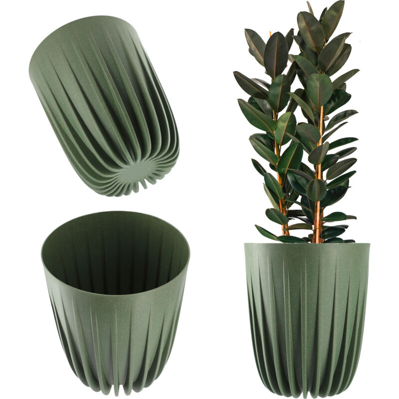 foto del prodotto vaso per piante kadax eco inserto verde 19x22,5 cm